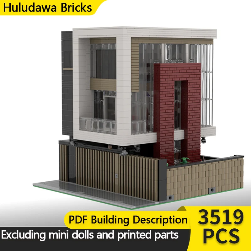 

City Street View Model MOC Building Bricks Urban Residential Villa Modular Technology Children Holiday Gifts Assemble Toys Suit