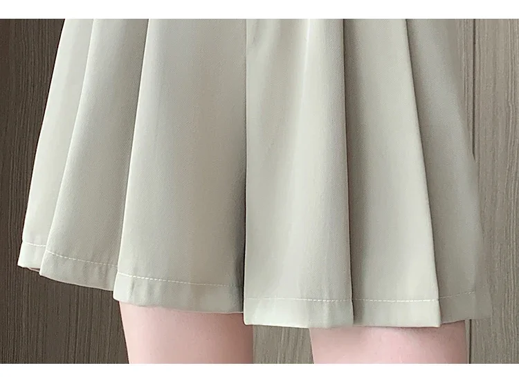 zjaiss Bauchkontrollierende, lockere, weit geschnittene Freizeit-Shorts für Damen, Sommer 2026, Neu, Hohe Taille, A-Linie, Anzug-Shorts – Detail 25