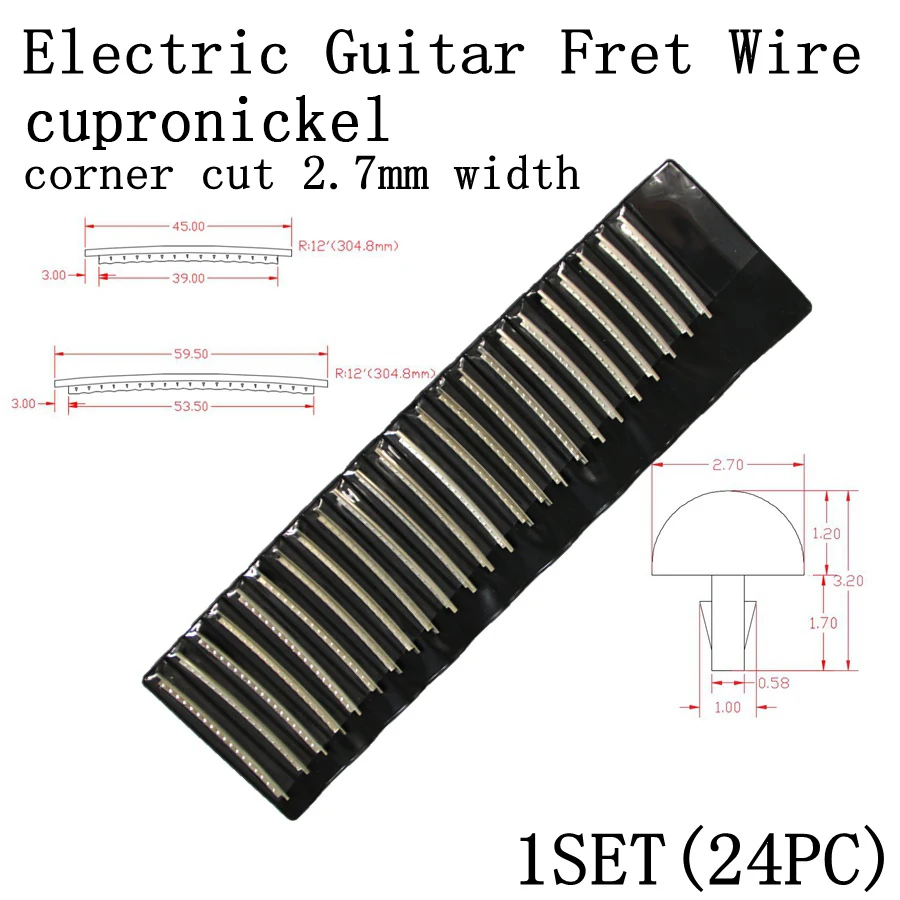 24 قطعة أصابع العفريت سلك ل الغيتار الكهربائي النيكل سيلفي الفولاذ المقاوم للصدأ 2.4 مللي متر 2.7 مللي متر 2.9 مللي متر متر نعال أحذية رجالي اكسسوارات