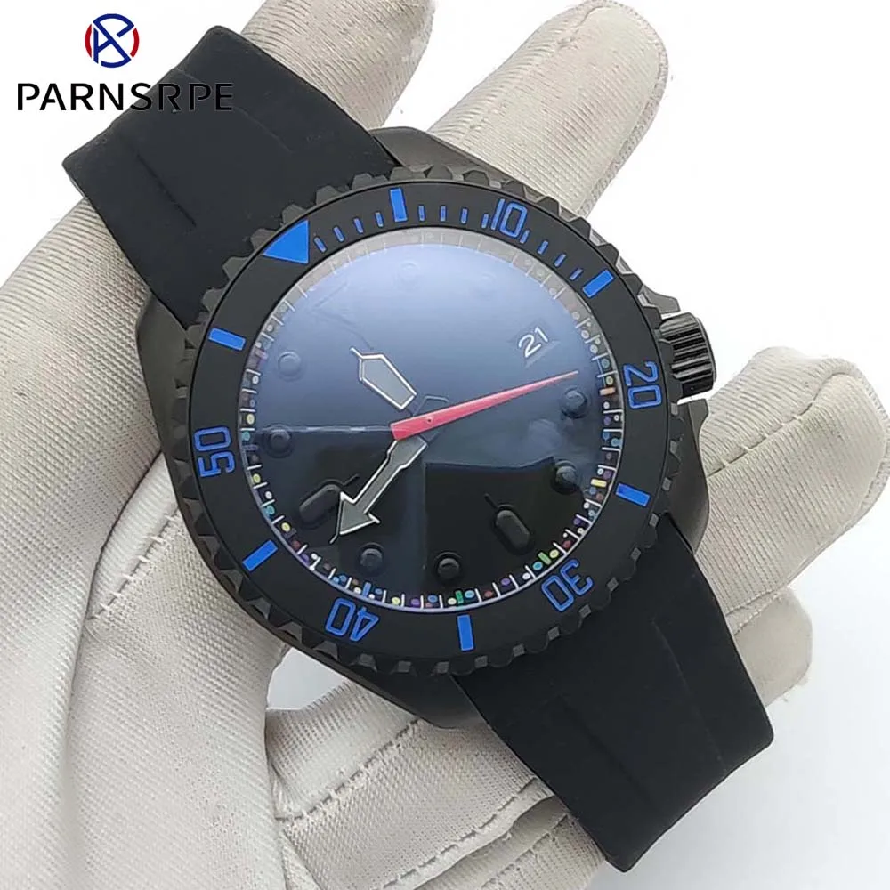High Quality 41mm Men's casual NH35 watch Sapphire glasscrown Sterile dial Green luminous Water-resistant 28.5mm Dial