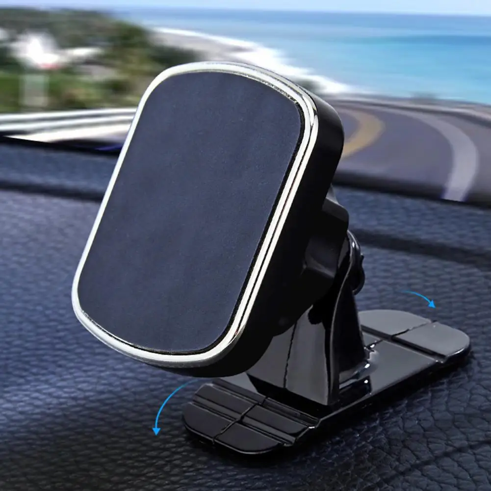 Magnetic Car Phone Holder One-hand Operate Rotating Powerful Magnet Mount Mobile Cell Phone Stand Stable GPS Support for Vehicle