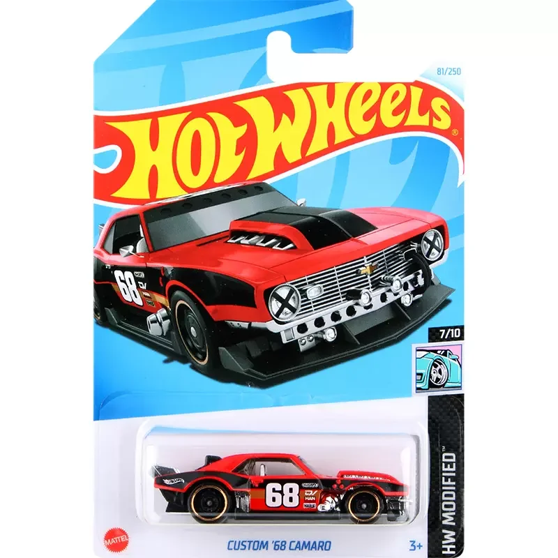 Original Hot Wheels Car Custom 68 Camaro Toy for Boy 1/64 Diecast Voiture Metal Model Collect HW Modified Juguetes Birthday Gift