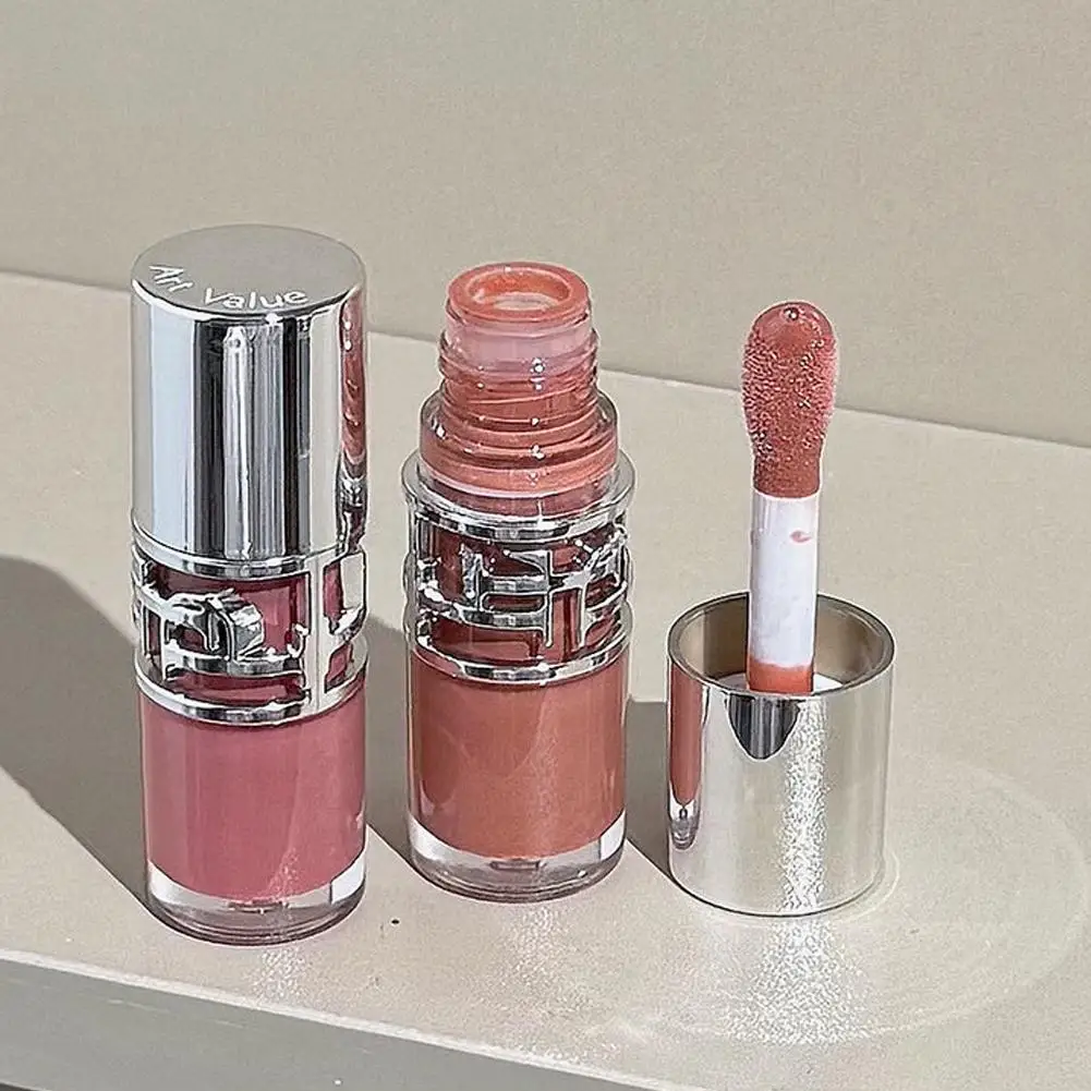 Esmalte labial espelhado brilhante, lábios aquosos, brilho labial aquoso com luz cintilante, maquiagem 6 cores, hidratante hidratante, longa duração