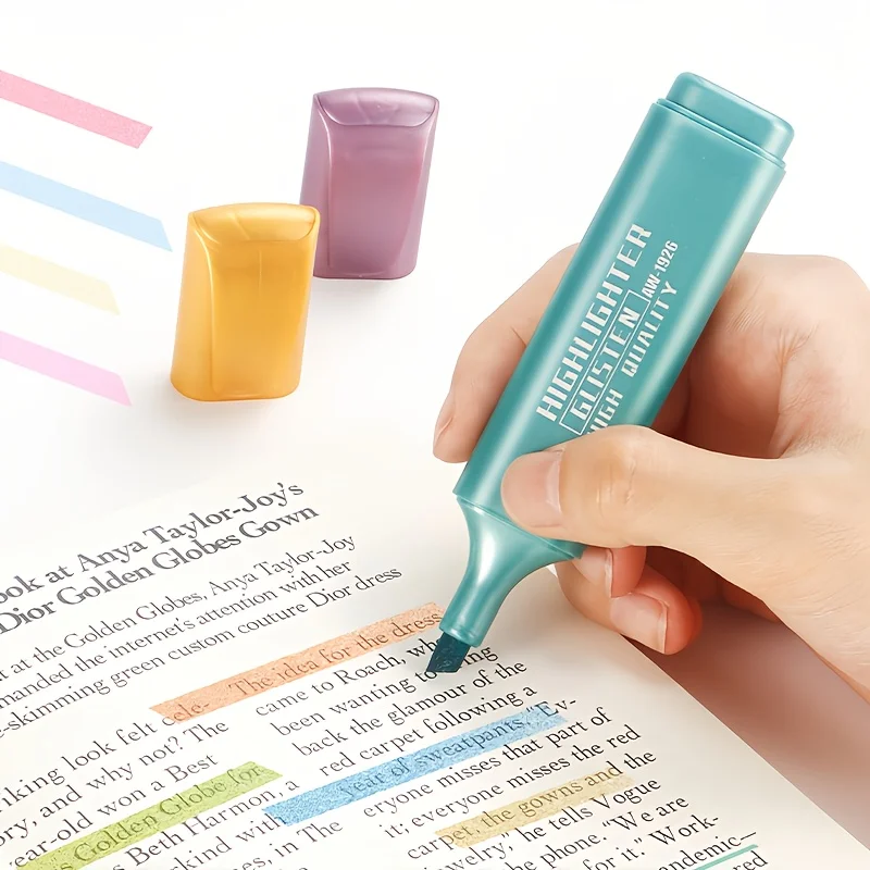 8 Colored Highlighters, Morandi Color Series, for Studying, Note-Taking, Journaling, Drawing, Classroom Rewards, Christmas Gifts, and School Party Supplies