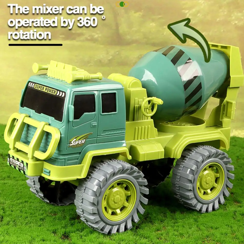 Engineering Truck Toy Simulation Excavator/dump/mixer Truck Model Toy with Flexible Arm Moveable Glide Forward for Kids for Boys