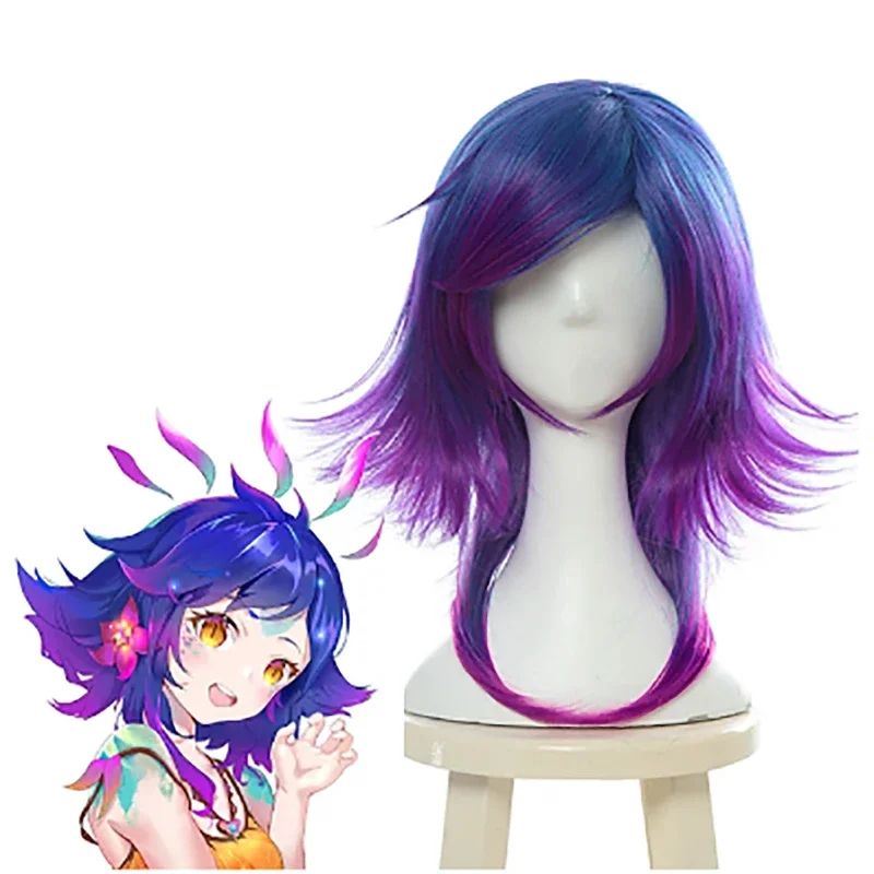 

LOL Neeko Cosplay Wigs The Curious Chameleon Game Cosplay Wig Heat Resistant Synthetic Hair Perucas Cosplay Wig