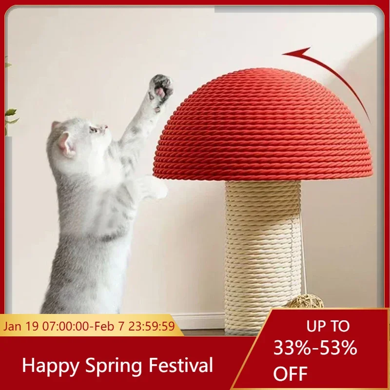 Mushroom Shaped Cat Scratcher Scratch Resistant and Wear-resistant Cat Grinding Claw Tool Kitten Furniture Cat Scratch Board