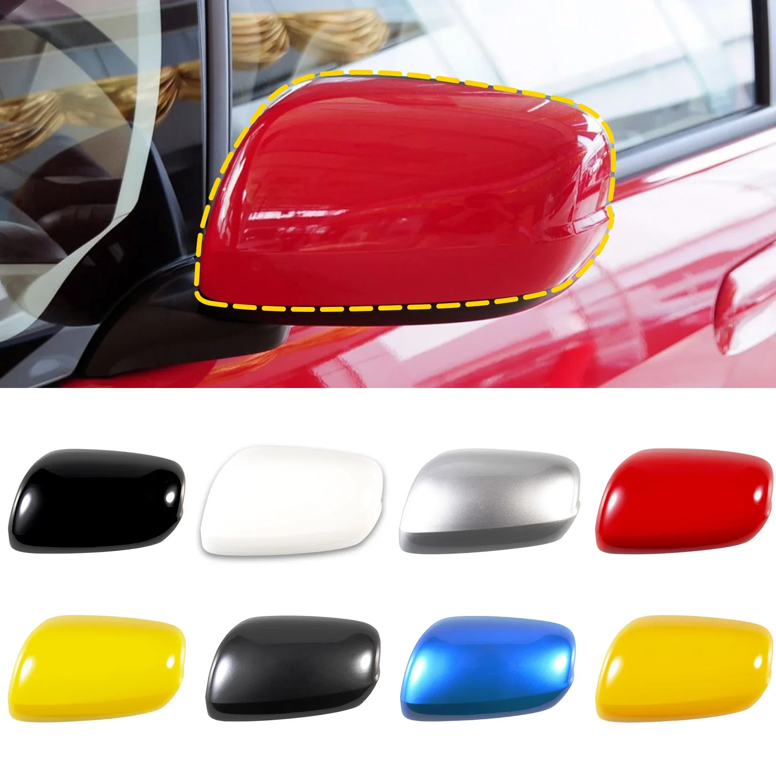 

Door Rearview Mirror Cover Cap Housing Fit for Honda Fit Jazz 2009 2010 2011 2012 2013 Housing Rearview Mirror Protective Cover