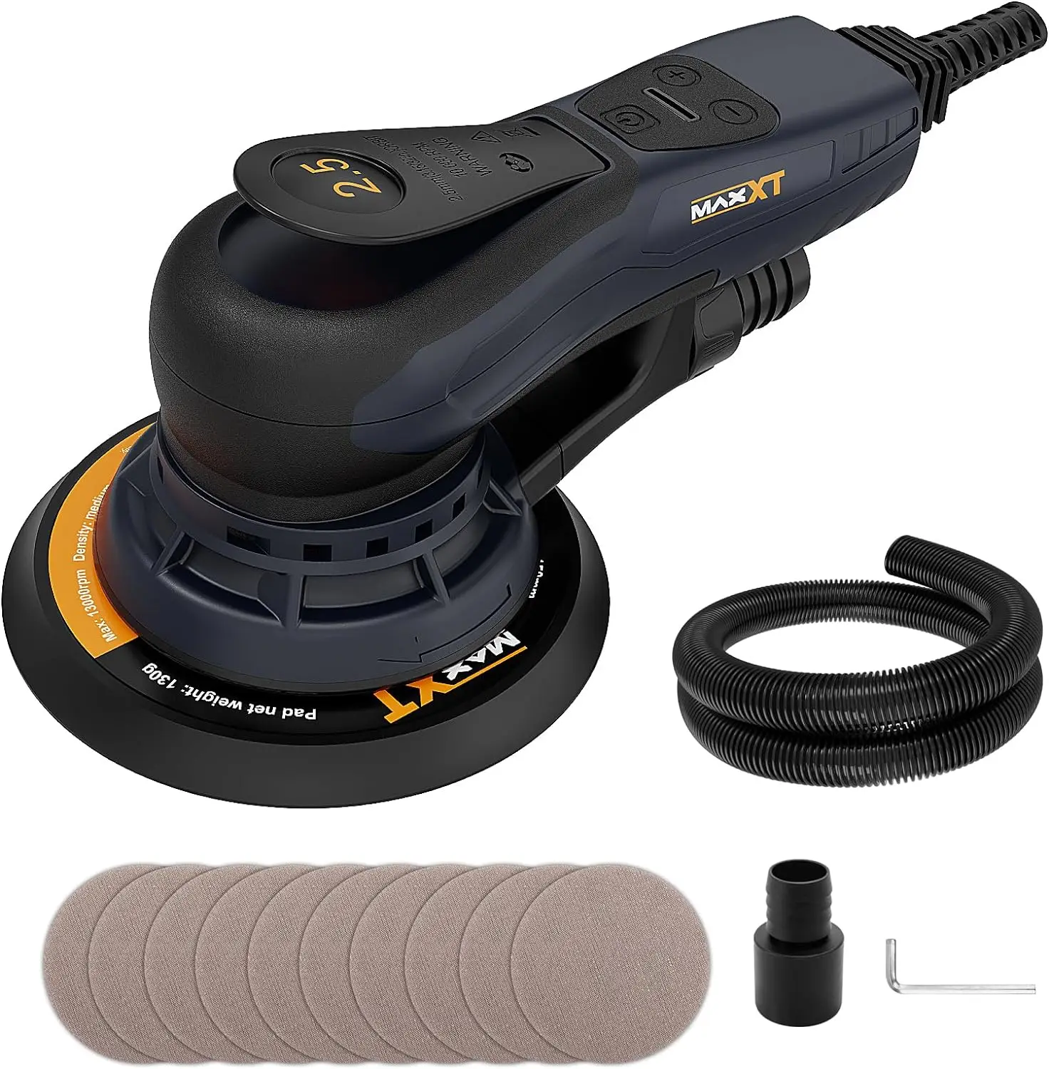 

MAXXT Electric 2.5mm Random Orbital Sander Palm Sander with Brushless Motor 6Inch Sanding Pads Central Vacuum Sanders