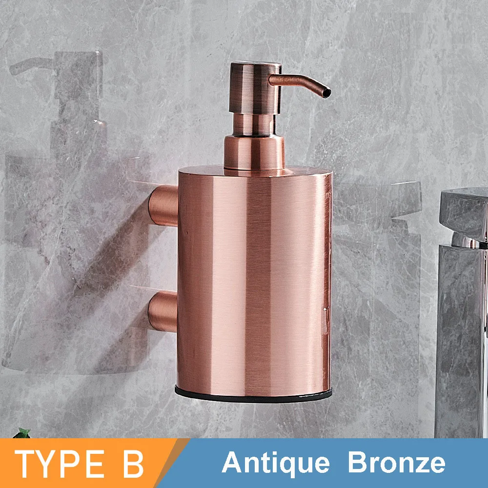 2024 New Russia Antique Bronze Manual Bathroom Liquid Soap Dispensers 500ML 304 Stainless Steel Soap Solution Box For Home/Hotel