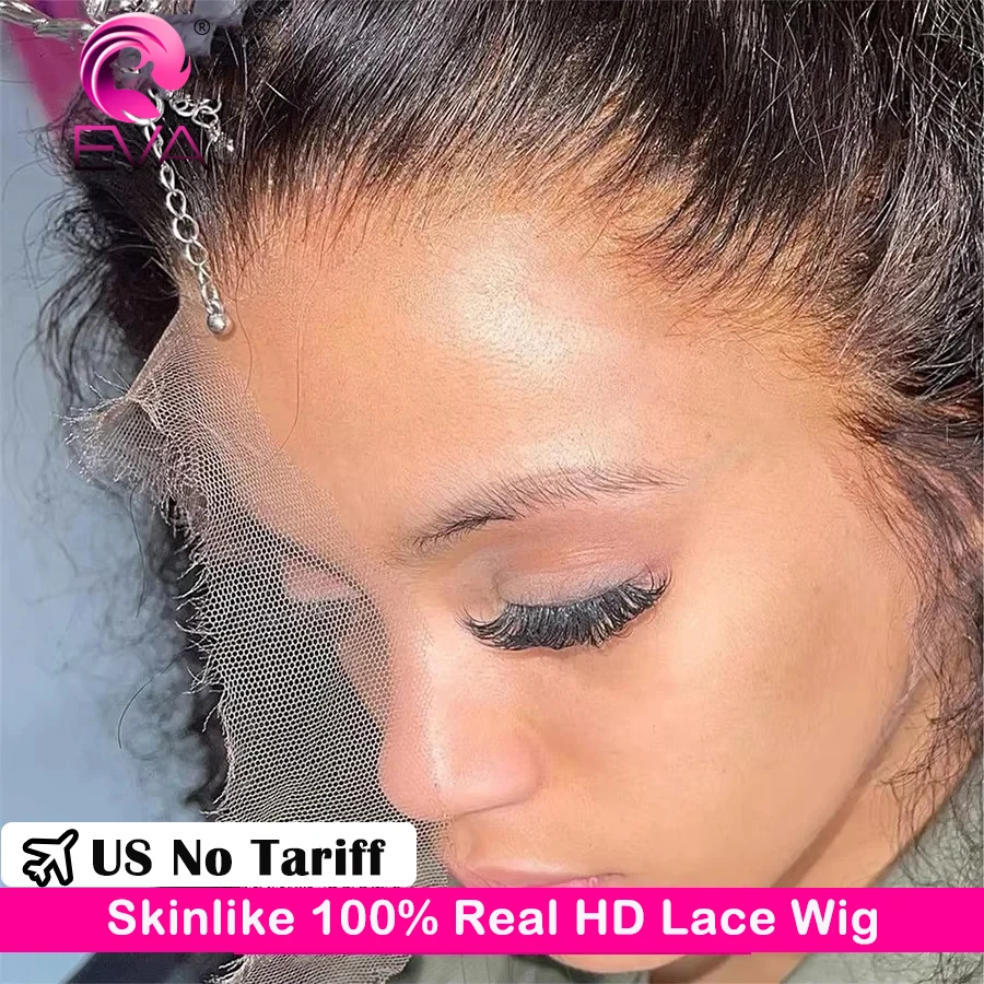 

Eva 13x6 HD Lace Frontal Wig 250% 13x4 HD Lace Front Wig Straight Hair Invisible HD Lace Melt Skin HD Lace Front Human Hair Wigs