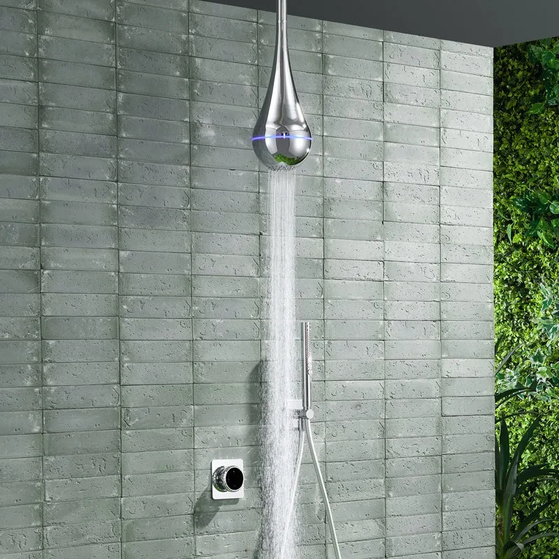 DoLife Store in-wall Hidden Embedded Ceiling Concealed Shower Concealed Water Drop Top Nozzle DIY Plating