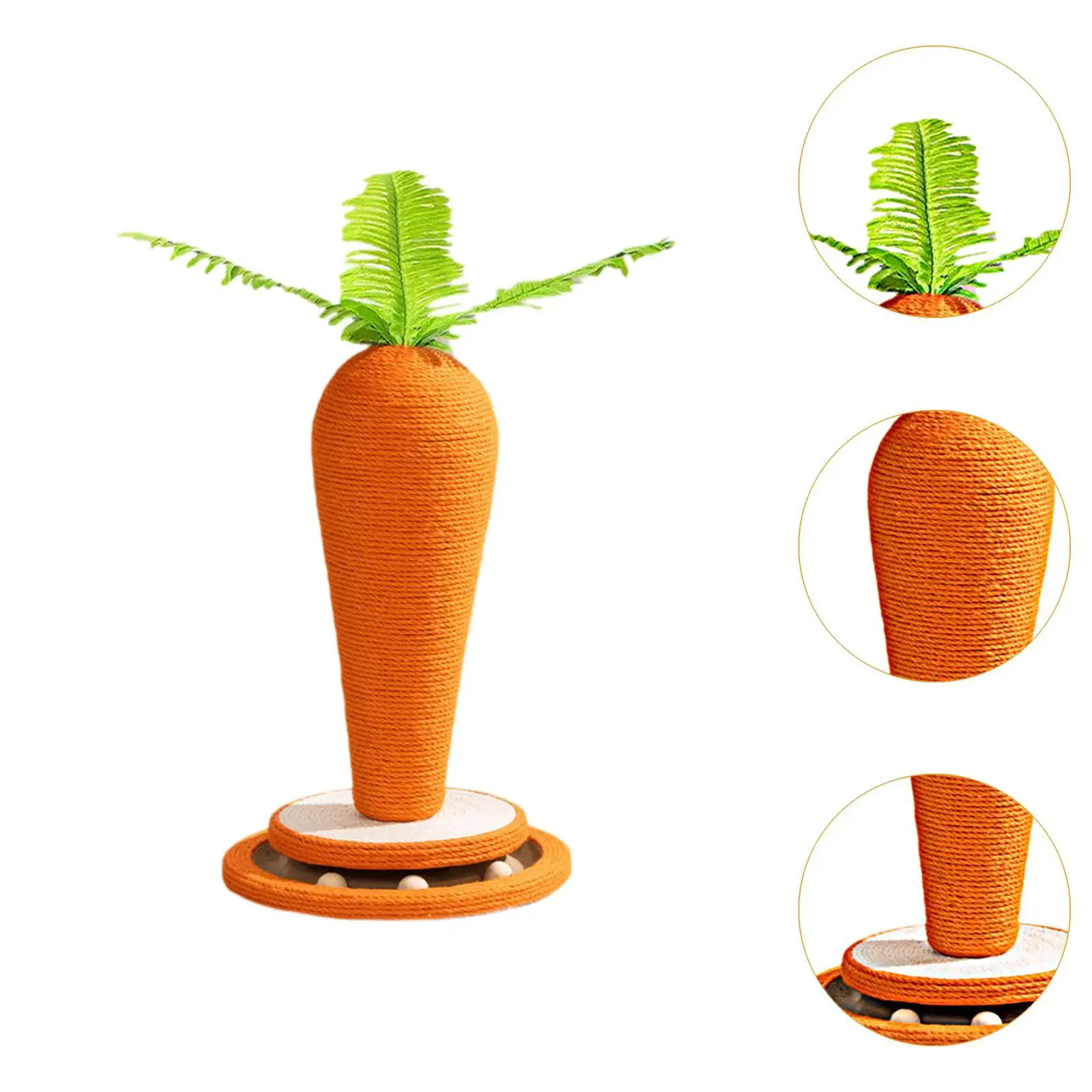 Cat Scratching Board Cat Scratcher Post Carrot Shape Cat Furniture Cat Climbing Tree Scratch Board for Entertainment Exercise