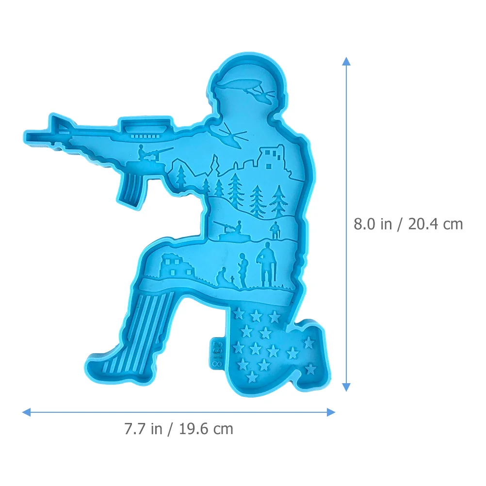 Soldier Decoration Mold Home Accessories Independence Day Shaped Silicone Desktop Craft Accessory Silica Gel Ornament DIY