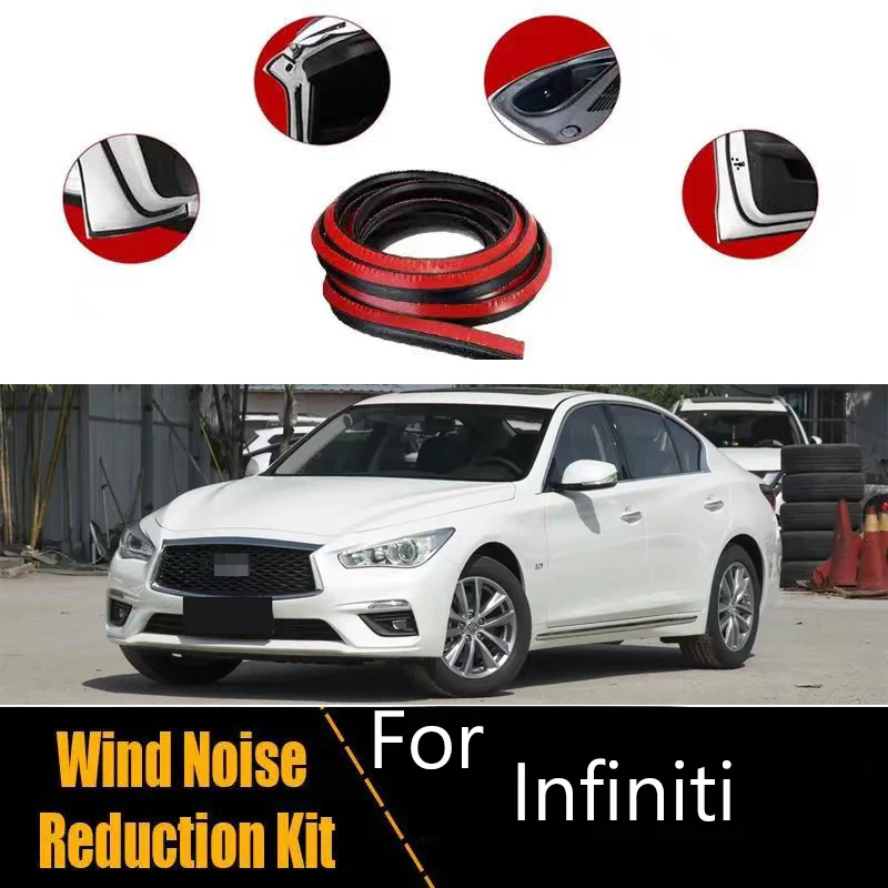 For Infiniti Q50L Q60 Q50 QX80 Q60S JX EXQ G EX FX QX70 QX  car door A/B-pillar bonnet trunk soundproofing strips