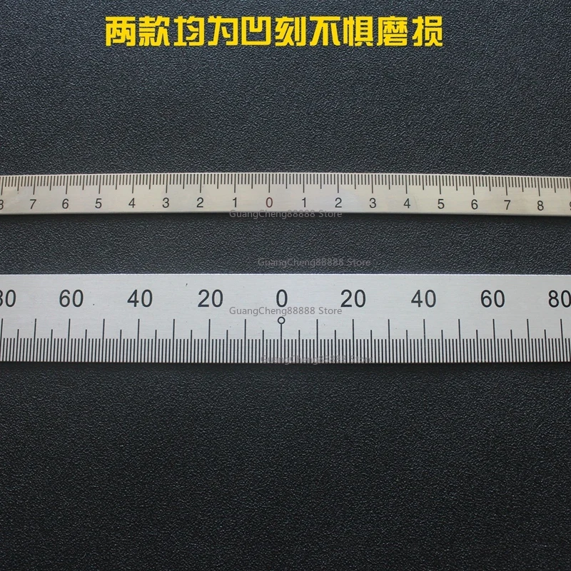 آلة طحن مقياس قياس النجارة 600 مم 0 صفر في الأوسط مسطرة من الفولاذ المقاوم للصدأ الألومنيوم #5