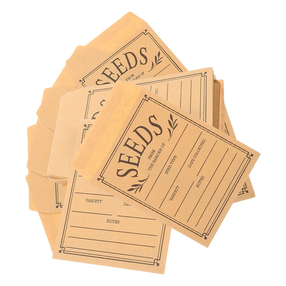 

100 шт. конверты для семян, маленькая крафт-бумага, многоразовые самозапечатывающиеся конверты для хранения семян овощей, пустые мини-конверты для организации