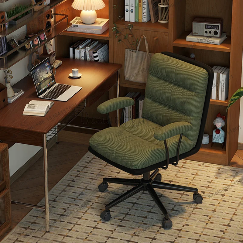 Factory Direct Sales Nordic Creative Computer Chairs Modern Comfortable Long-sitting Study Office Chair Retro Bedroom Office Fur