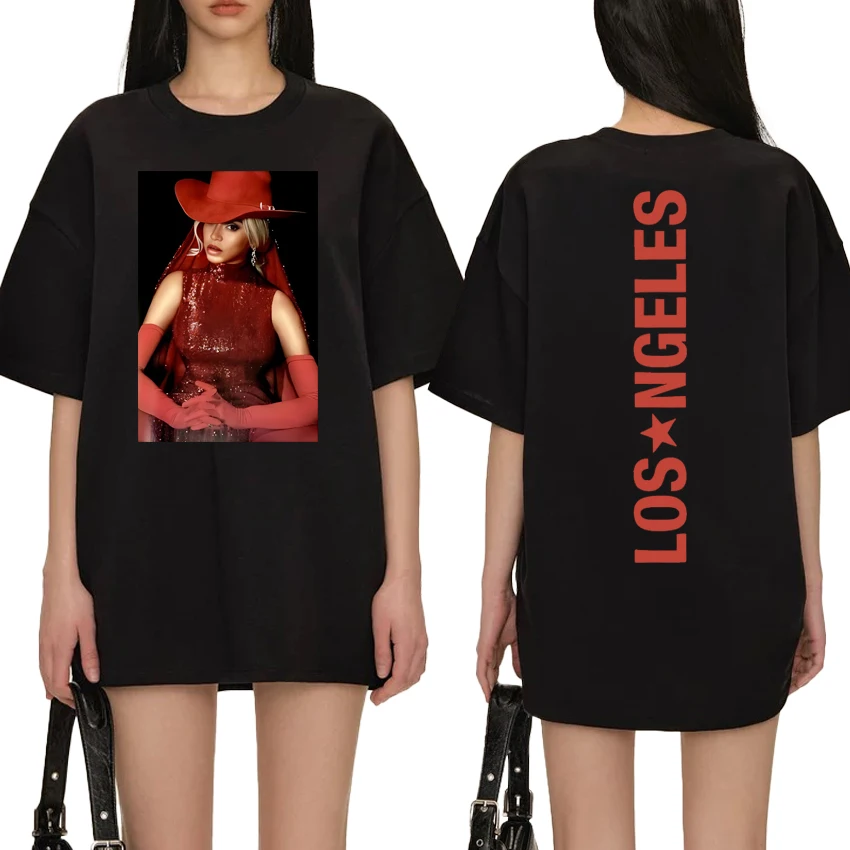 

Hot Sale Cowboy Carter Beyonce Los Angeles Tour 2025 T shirts Men Women Fashion Hip Hop short sleeve T-shirt Unisex Cotton Tops
