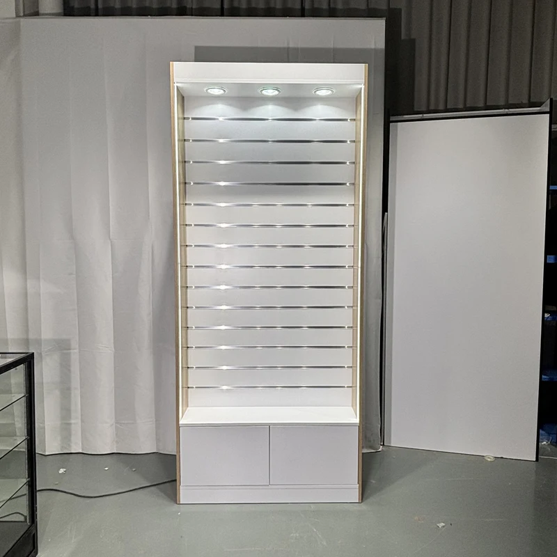 Keway Phone Display Stand Aksesoris Ponsel Rak Display Rak Furnitur Toko Ponsel dengan Lampu