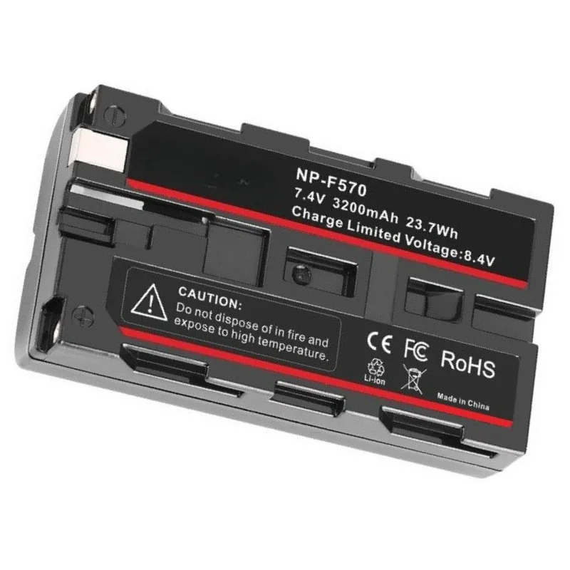 بطارية بديلة 3200 مللي أمبير في الساعة لهاتف Sony NP-F570 تم فك تشفيرها بالكامل لبطارية كاميرا BMPCC 4K BMPCC 6K Pro