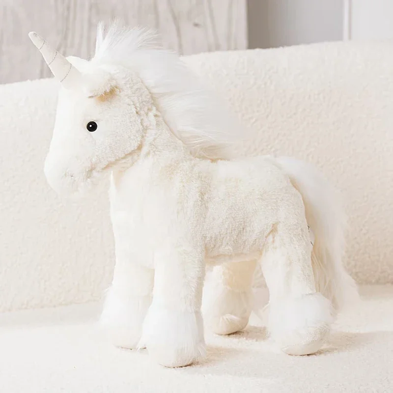 Soft Fluffy Unicorn Plush Toy Cute Stuffed Animal Doll Ideal for Holiday Presents, Bedroom Decor and Stress Relief.