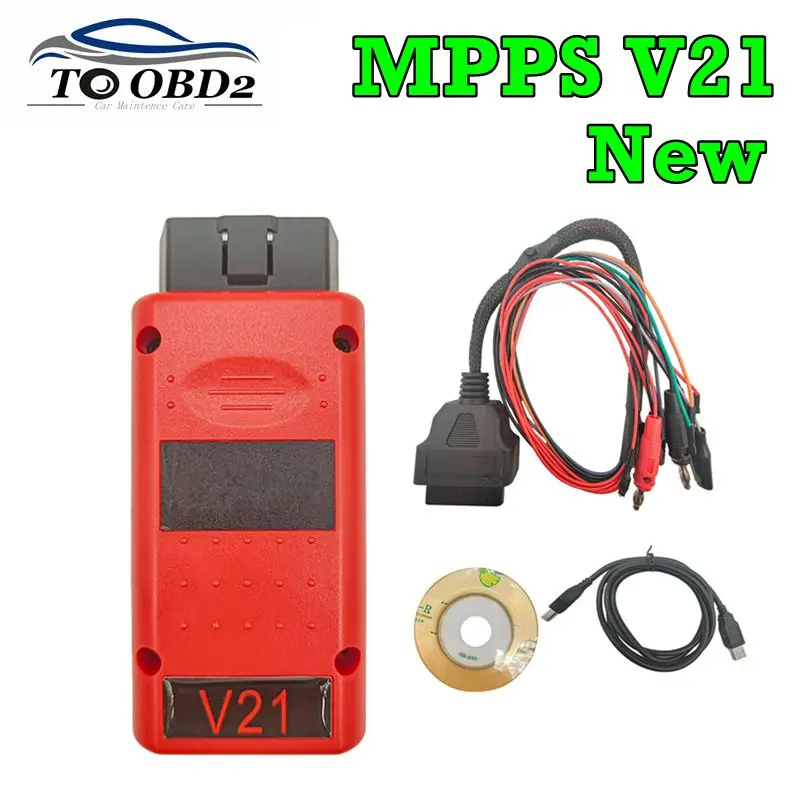 Newest MPPS V21 Unlock Version Life Time Use Mpps V18 Full Chip With Breakout Tricore Cable OBD2 ECU Chip Tuning Scanner Tool