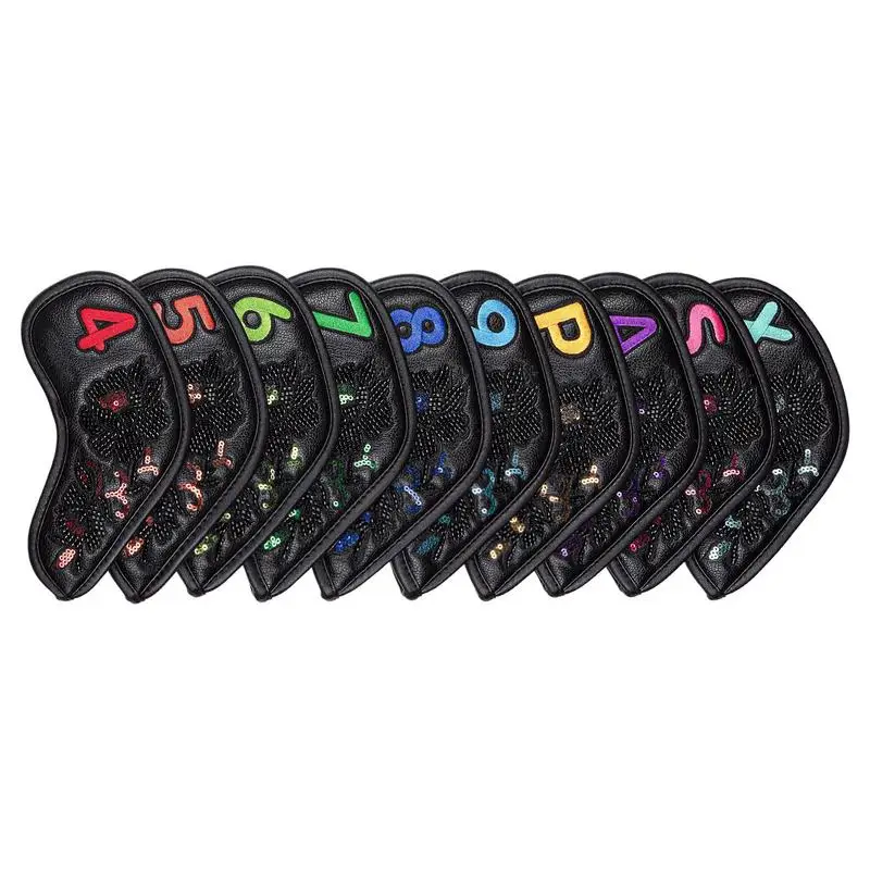 

Golf Iron Covers Golf Iron Covers Set PU Leather Golf Iron Sleeve Set 10pcs/set Anti-scratch Collision Avoidance Number Print