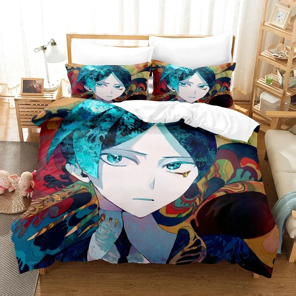 Anime Houseki no Kuni Bedding Set,Duvet Cover Comforter Bed Set Quilt Cover Pillowcase,King Queen Twin Size Boys Girls Adultse ﻿