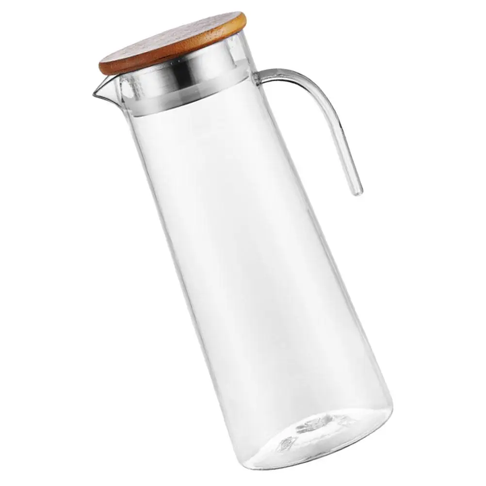 

Cold Water Pitcher Large Capacity Clear Acrylic Stainless Steel Jug for Home Office Party Tea Drink Beverage Container
