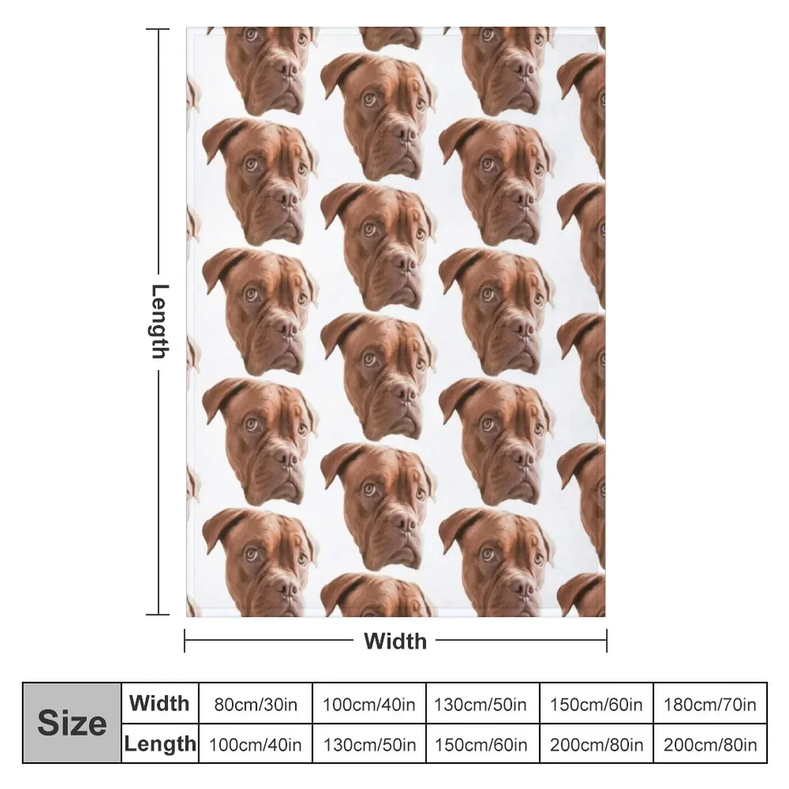 New Melancholic Dogue de Bordeaux Throw Blanket Fashion Sofas Multi-Purpose Blankets