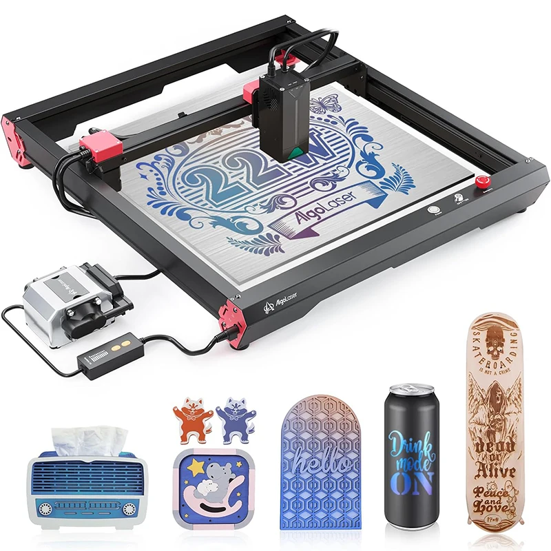 High Power 130W Woodworking Laser Cutter Engraver AlgoLaser 22W Output 12mm MDF CNC Desktop Metal Lase Engraving Cutting Machine