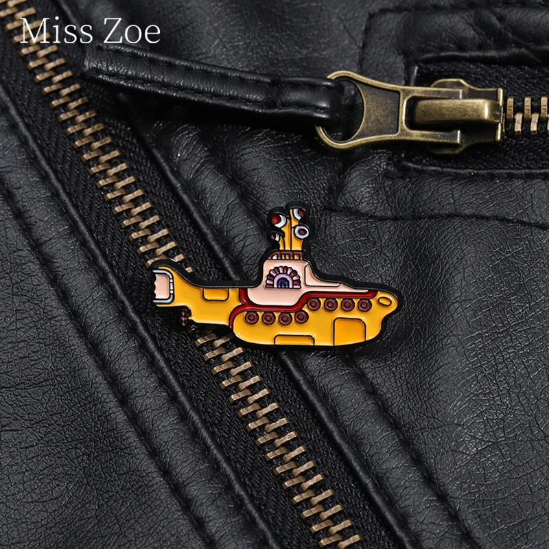 

Comedy Anime Movies Enamel Pin Yellow Boat Rock Band Pop Songs Brooch Lapel Backpack Badge Collecting Jewelry Gifts For Fans