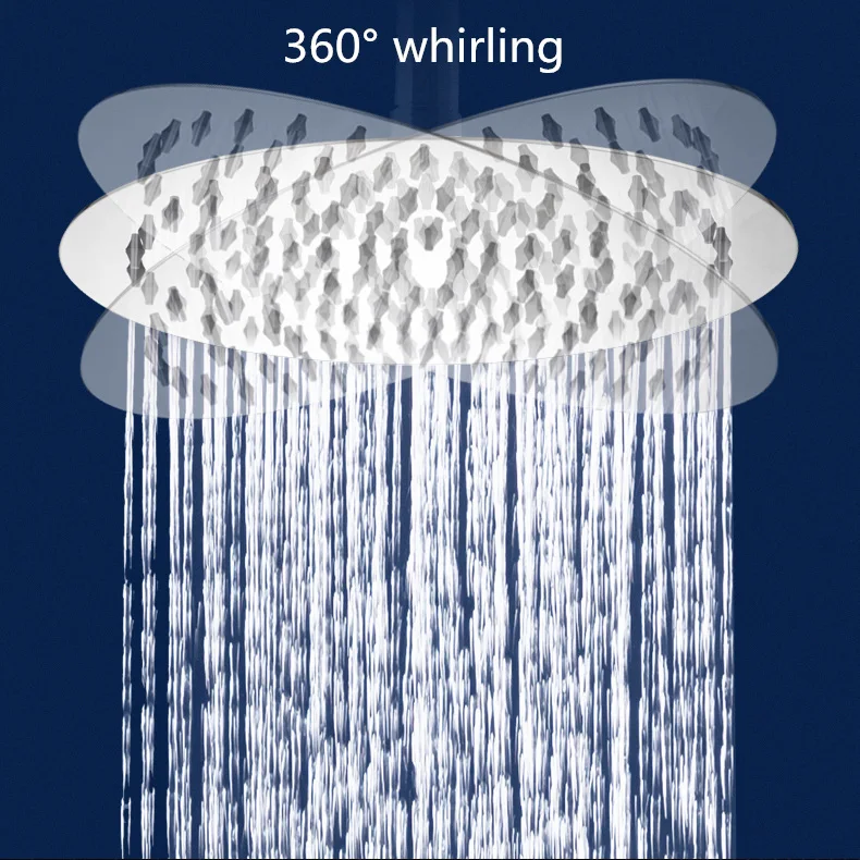 High quality 4/6/8/10/12 inch stainless steel shower head rainfall water saving high pressure bathroom shower heads accessory