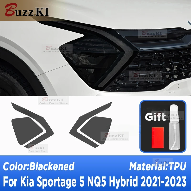 

For Kia Sportage 5 NQ5 Hybrid 2021-2023 Accessories Car Headlight Protection Tint Anti-Scratch Protective Film TPU Stickers
