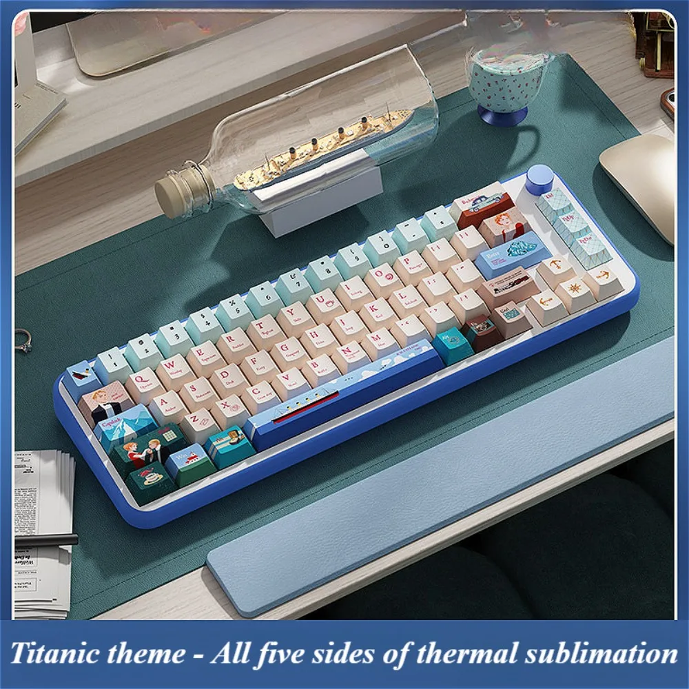 138 Keys, Titanic, Keycaps, Sublimation PBT Cherry, Keycaps, Mechanical Keyboard for Gateron Cherry MX Switch