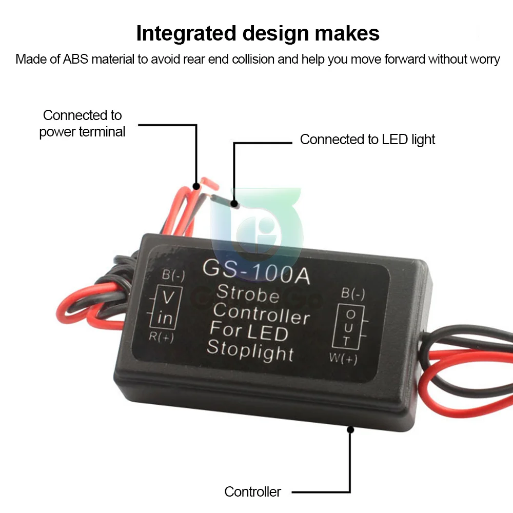 Universal 12-24V 2A 24W ตัวควบคุมความเร็วรอบโมดูลเบรครถ Light Flasher สำหรับรถยนต์รถจักรยานยนต์ LED เบรคหยุดสัญญาณ light