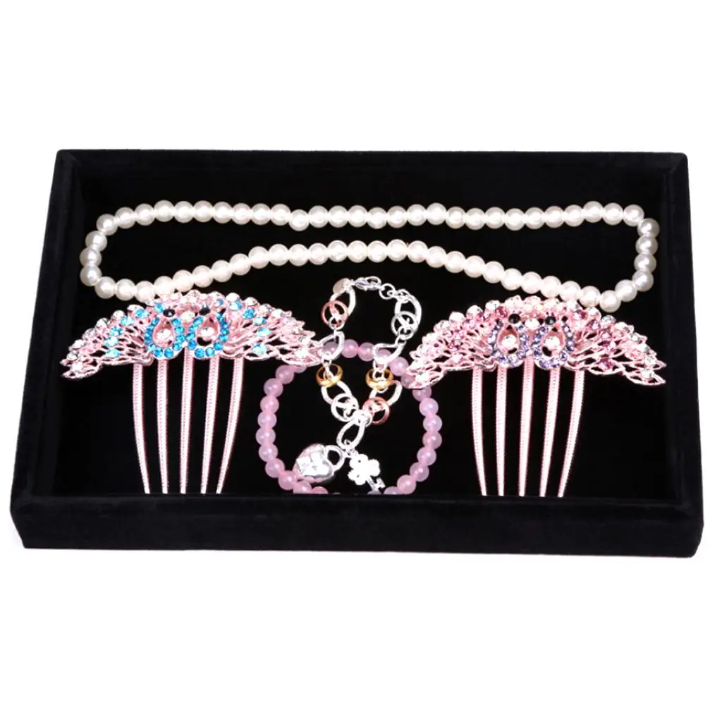 Velvet Jewelry Holder Bracelet Display Organizer Tray for Jewelry Storage Shop Display Stand Exhibition