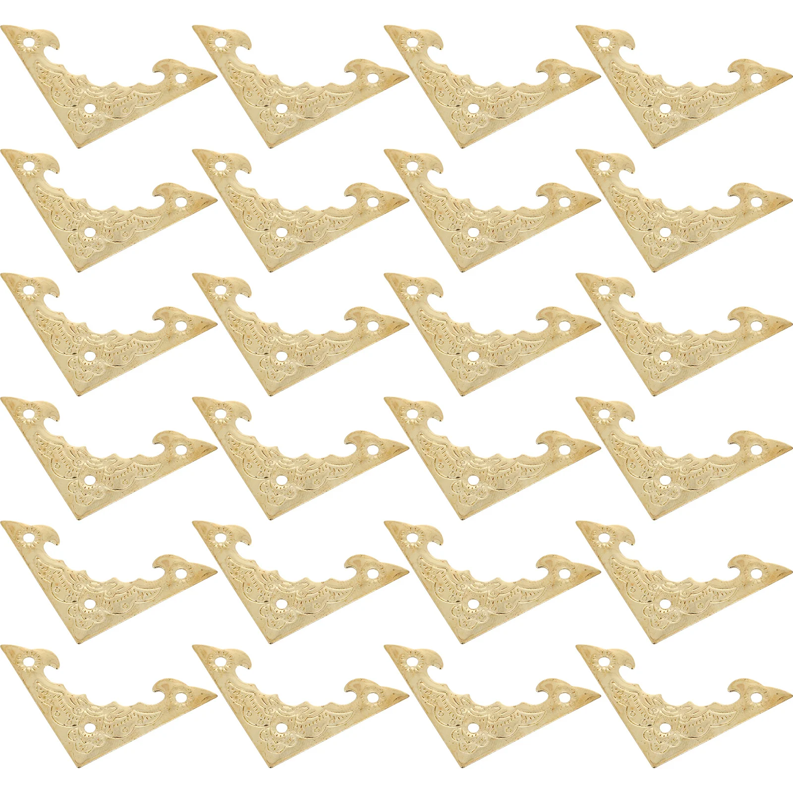 

100pcs Guards Decorative Metal Edge Covers Vintage Box Corner Protectors For Furniture Cabinet Wooden Boxes Rustic