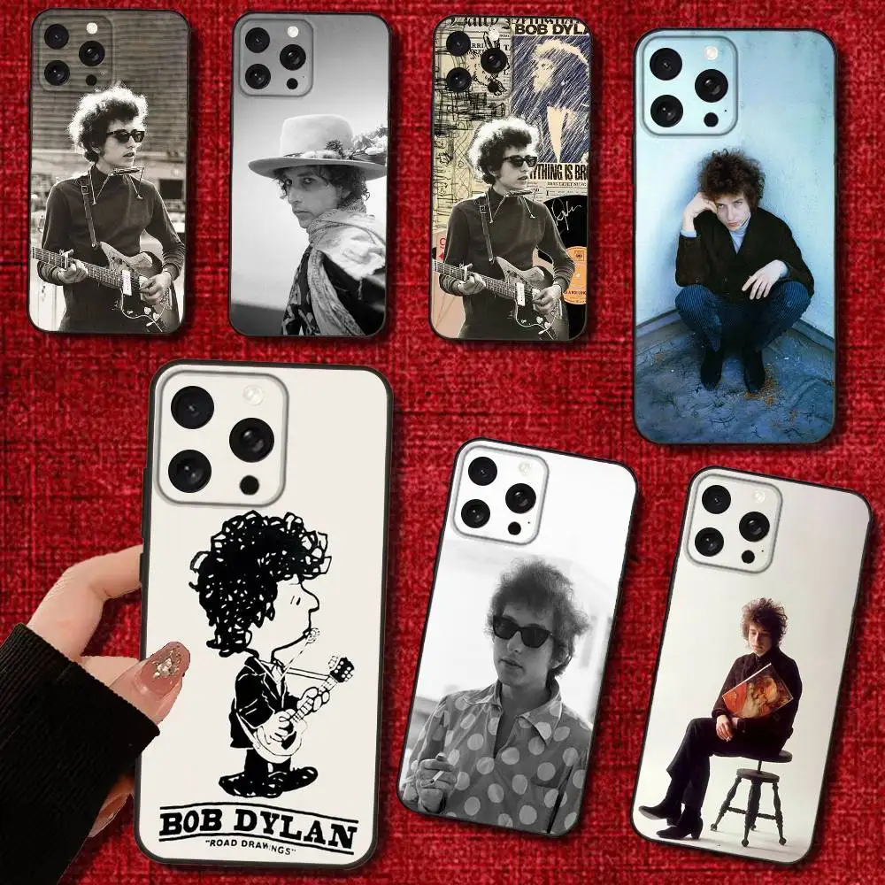 

Singer B-Bob Dylan Phone Case For iPhone 16e,16,15,14,13,12,11,Pro,X,XS,Max,XR,Plus,Mini Soft Black Cover