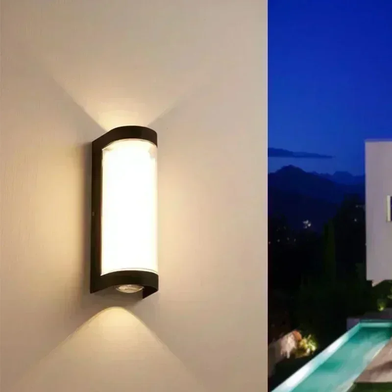 Minimalist Wall Sconce Lights Retro Rectangular Outdoor Light 85-265V Garden Home Decorative Wall Light Porch Lamp Waterproof