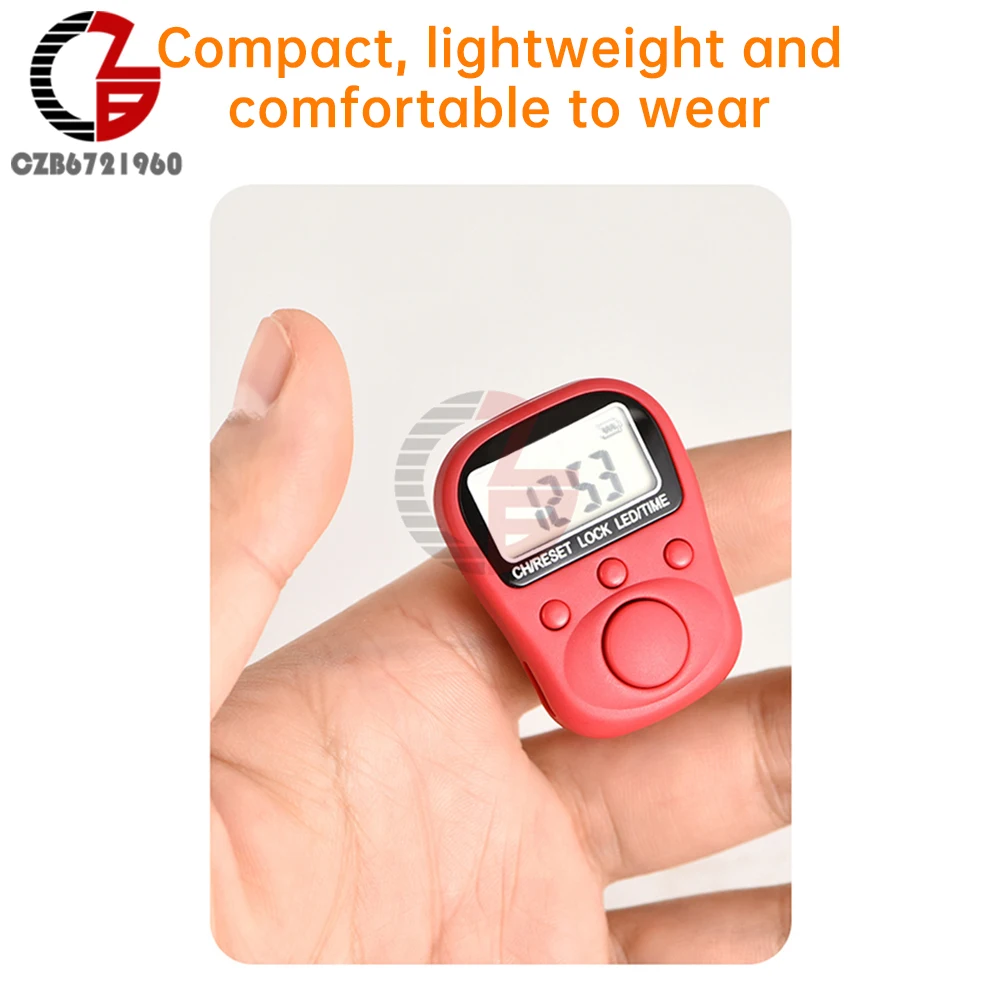 Mini Finger Counter Digital Display Tally Counter 7 Channel illuminated Time Luminous Counter Lockable Rechargeable Counter