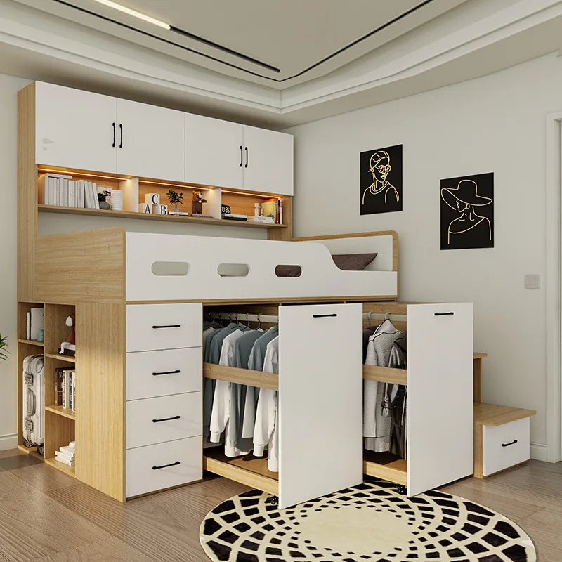 Under bed, drawers, desks, wardrobes, integrated storage, half-height bed,