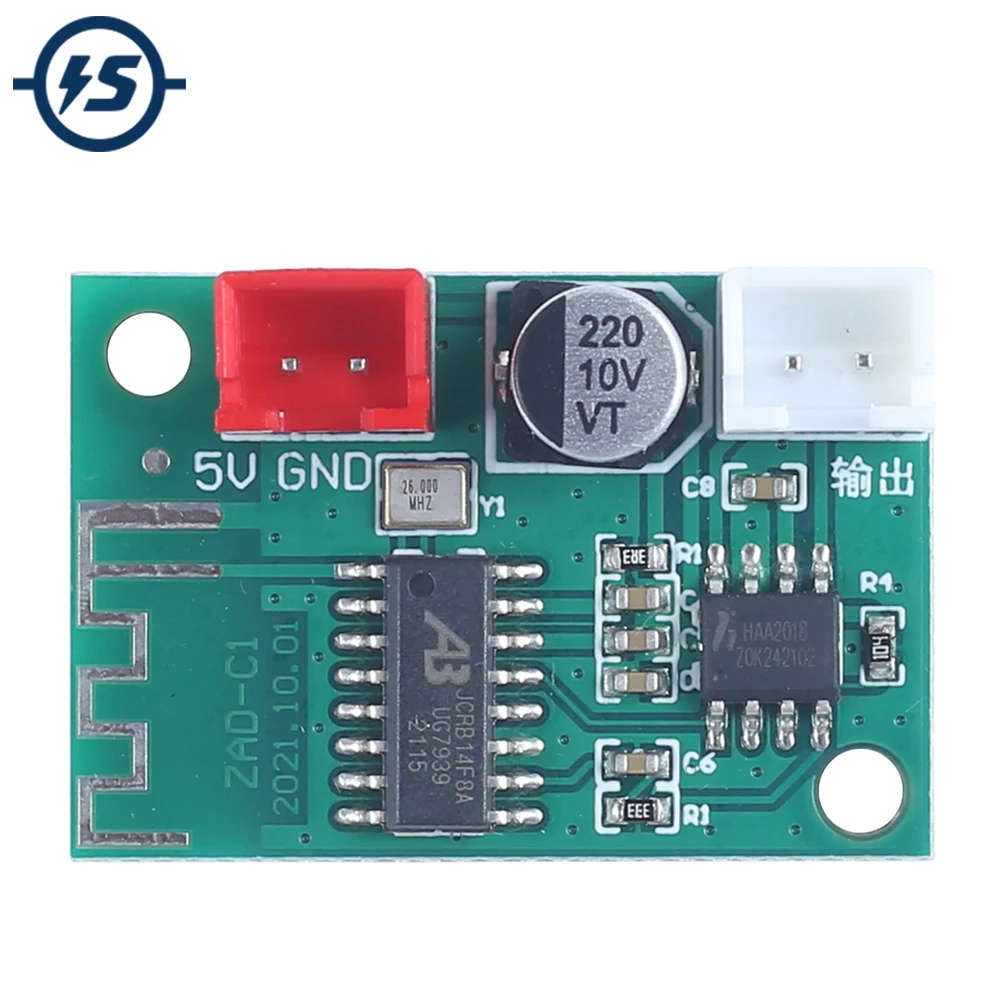 5V Bluetooth-Compatible Amplifier Module 5W Mono Class D Wireless Lossless Music Player Digital Power Amplifier Board