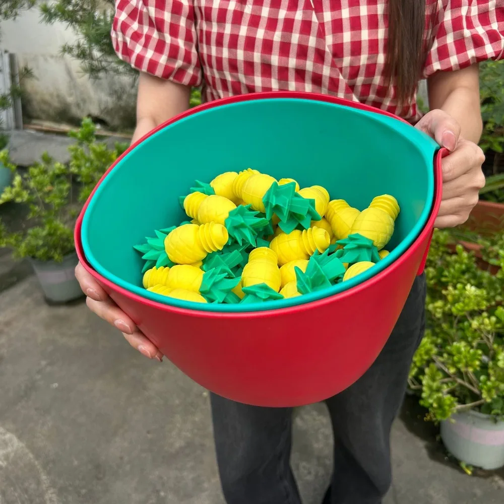 New [Thickened Double-layer Drain Basket] Kitchen Wash Vegetable Basket, Different Line Two-layer Drain Basket, Fruit Basket