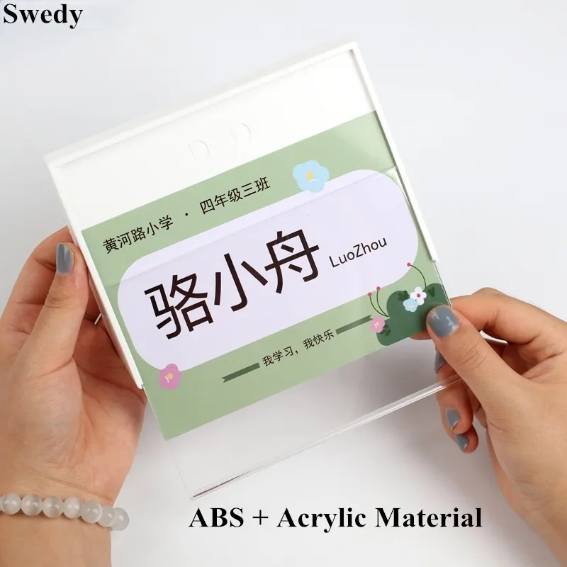 74x53mm Mini Tabletop Kunststoff Acryl Zeichen Halter Menü Display-ständer Desktop Qr Code Werbung Preis Label Halter tags