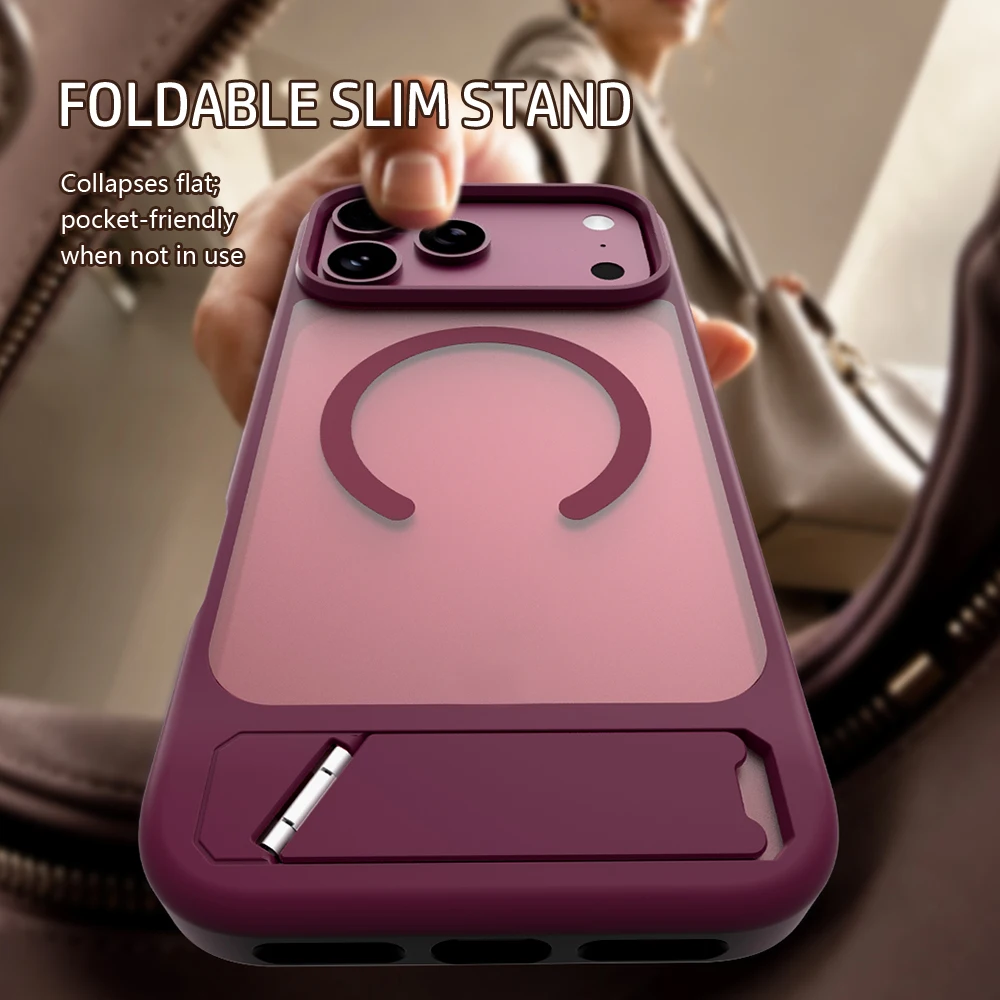Für iPhone 18 Pro Hülle Ständer Magnetische Hülle PC+TPU Schutz Für iPhone 17 Pro Hülle – Detail 15