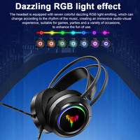 Gaming Headset with Mic Over Ear Headphones RGB Light Gaming Headphones for PS4 PC Laptop