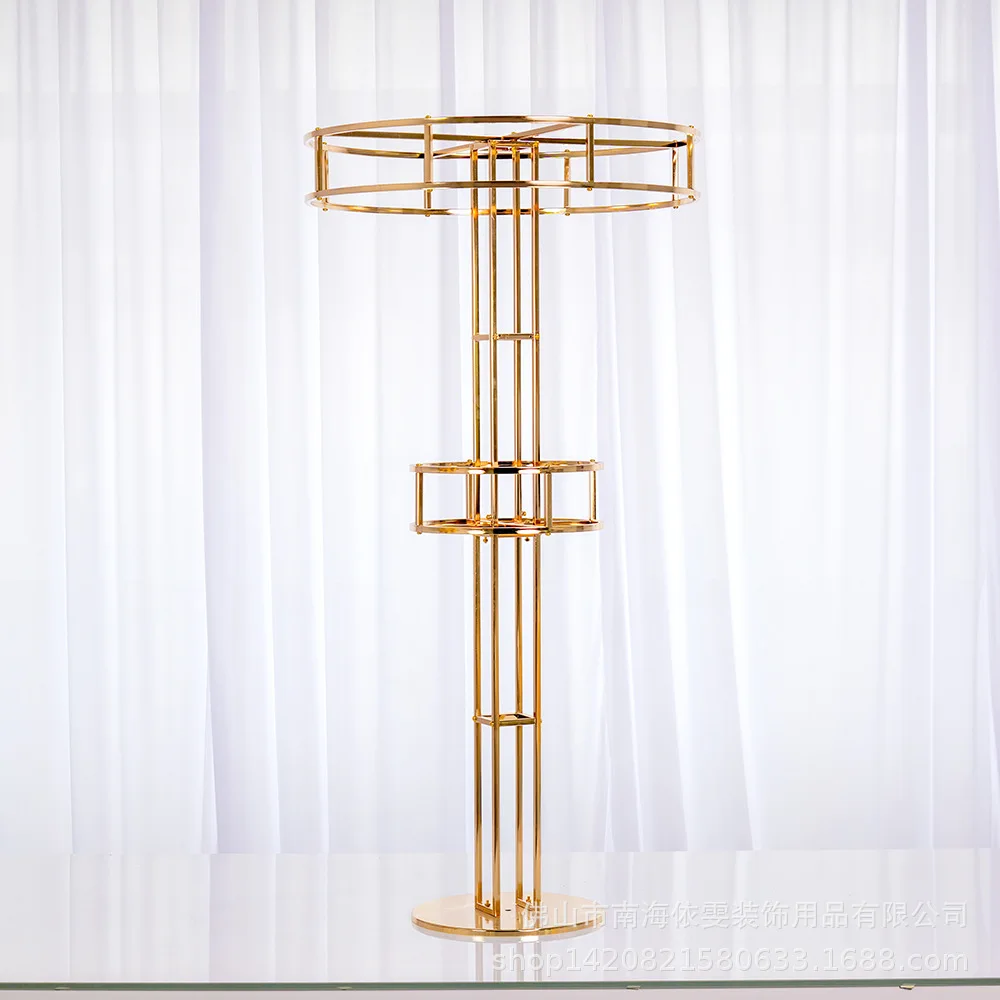 

Wedding road flower stand double-layer single-layer wedding main table center flower stand outdoor wedding decoration ornament