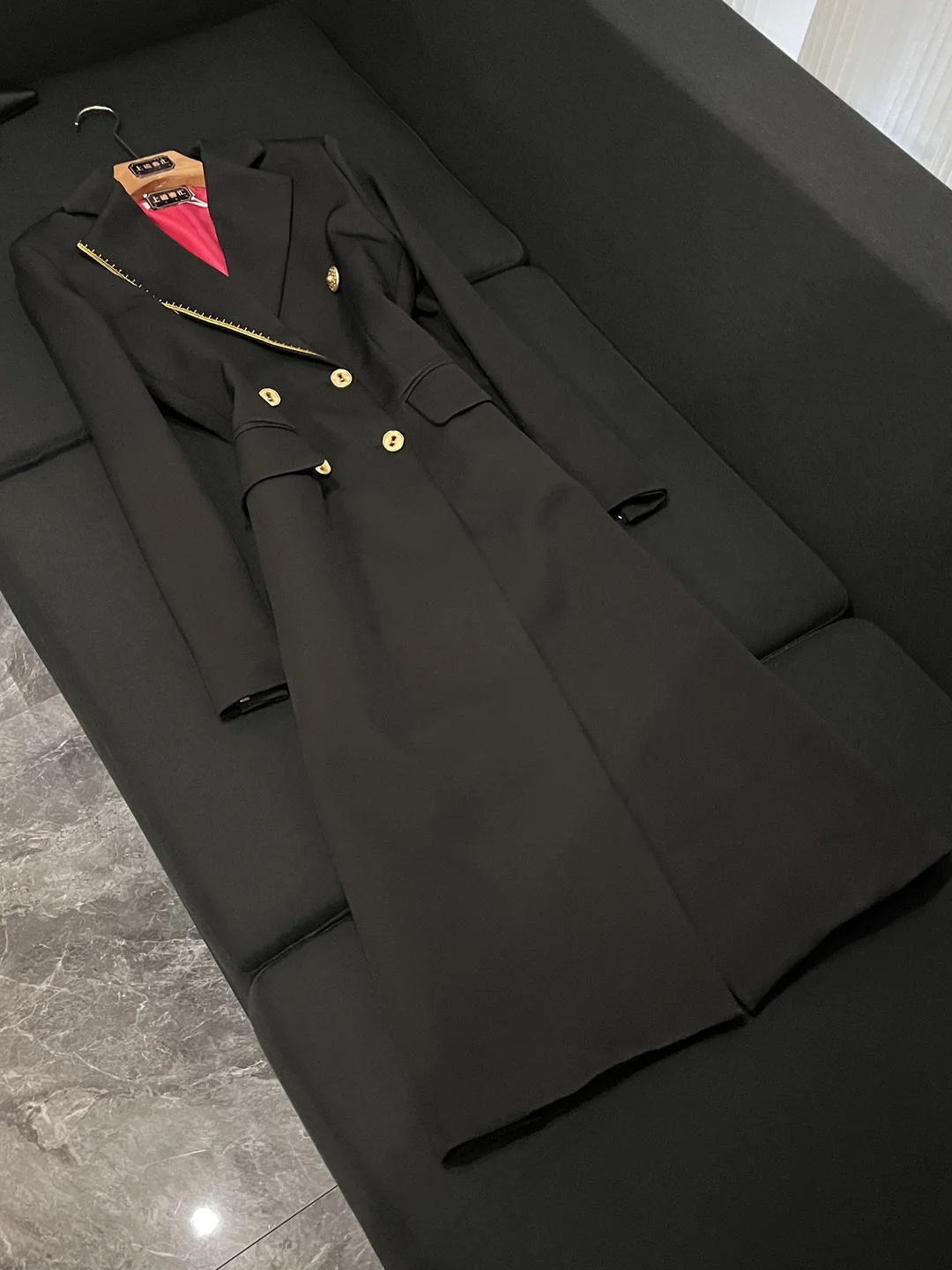 

Ele Pure Color Лоскутный женский костюм Jaet Faionable High-End Feel Осень Новое поступление OK582 Офисная одежда Long Sve